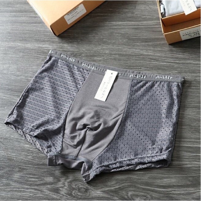 Hộp 4 Quần Lót Boxer, Sip Đùi Thông Hơi Cao Cấp Kháng Khuẩn Ngăn Mùi Dành Cho Nam