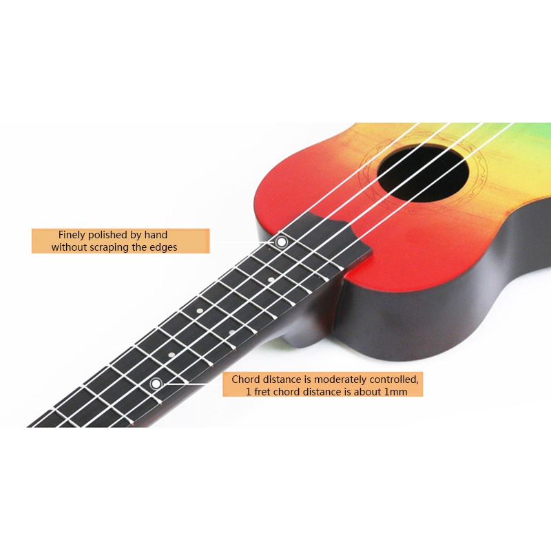 Đàn Ukulele Soprano 4 Dây 21 Họa Tiết Vẽ Tay Cho Người Mới Bắt Đầu 1