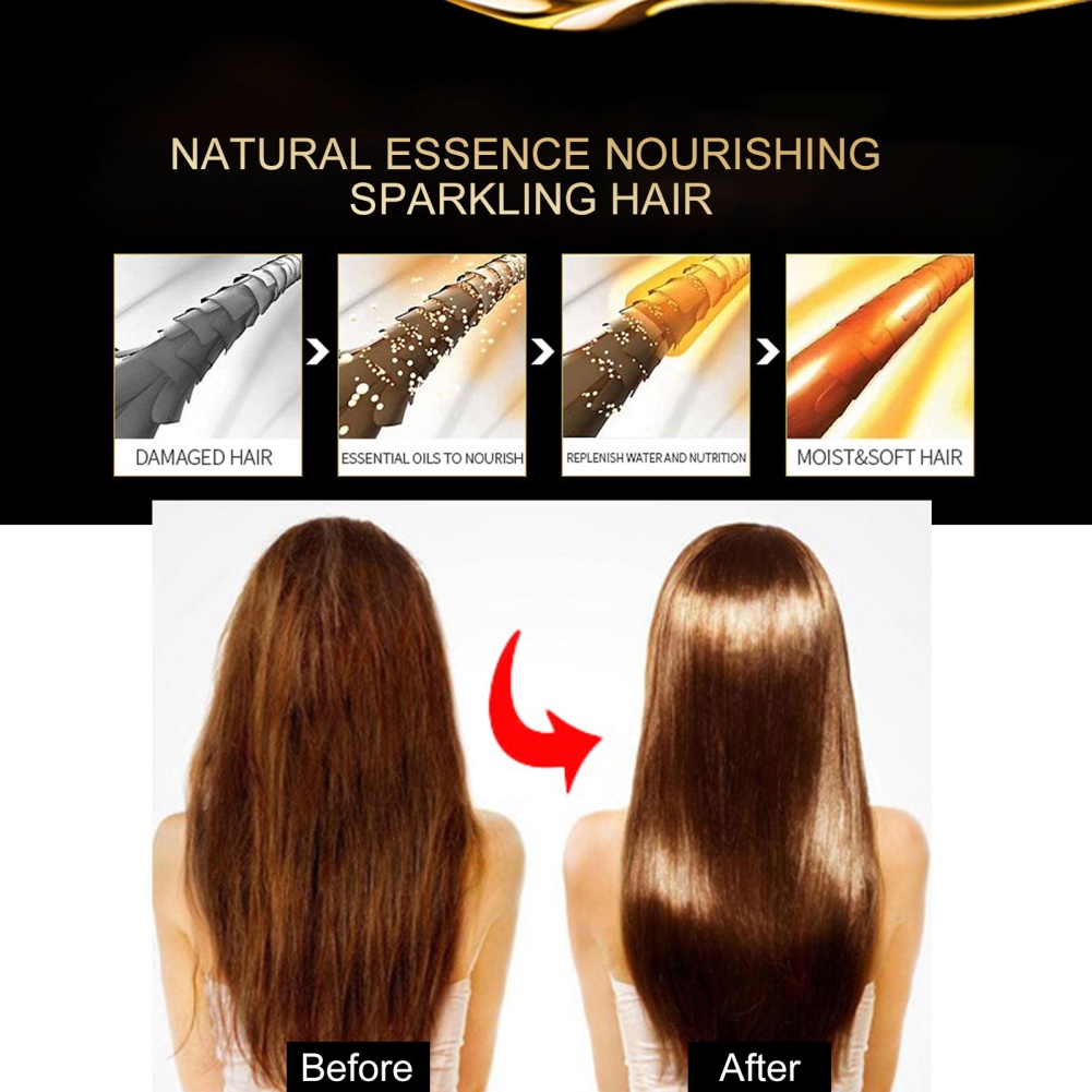 Eelhoe Tinh Chất Tóc Chống Xoăn Cứng   Nhuộm Phục Hồi Tóc Khô Chẻ Ngọn Dầu Dưỡng Tóc Làm Mượt Tóc Nuôi Dưỡng-Ampe