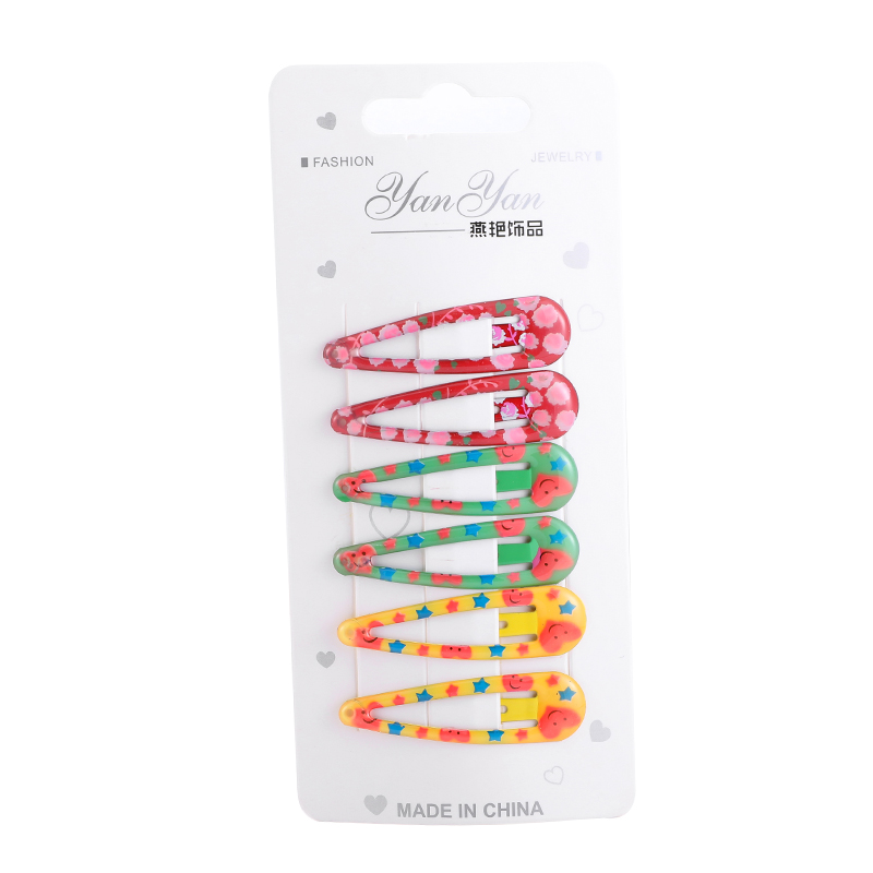 Set 6 Kẹp Tóc Hình Bướm Bằng Hợp Kim Màu Sắc Ngọt Ngào Phong Cách Hàn Quốc Cho Nữ