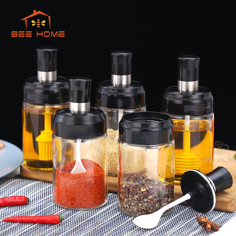 (HÀNG MỚI VỀ ) Hũ gia vị thủy tinh 250ml- BEEHOME - Hũ Lọ Gia Vị Thủy Tinh Kèm Muỗng Cực Xịn, An Toàn, Vệ Sinh