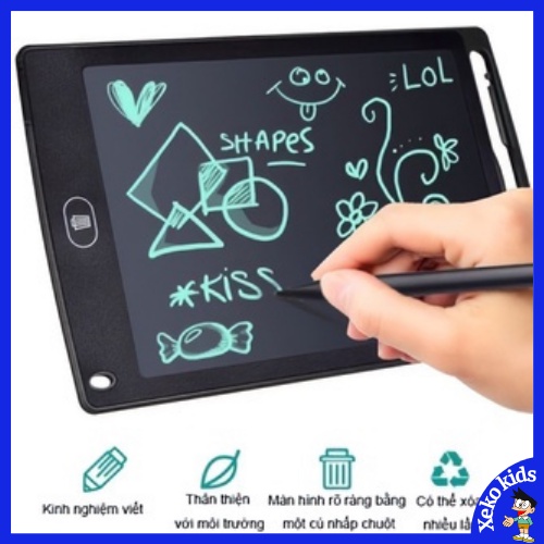 Bảng tập viết, tập vẽ điện tử thông minh màn LCD tự xóa 8.5 inch cho bé. Đồ chơi trí tuệ cho trẻ em, trẻ con 3-6 tuổi