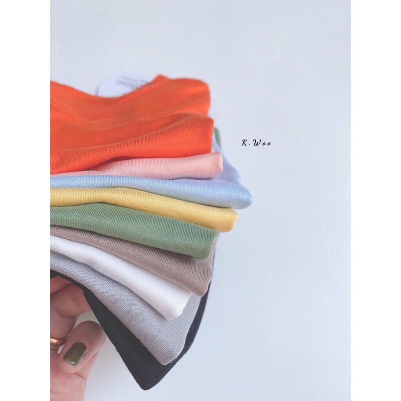 Áo Thun Cộc Tay Trơn Kwoo Cho Bé Trai, Bé Gái - 9 màu