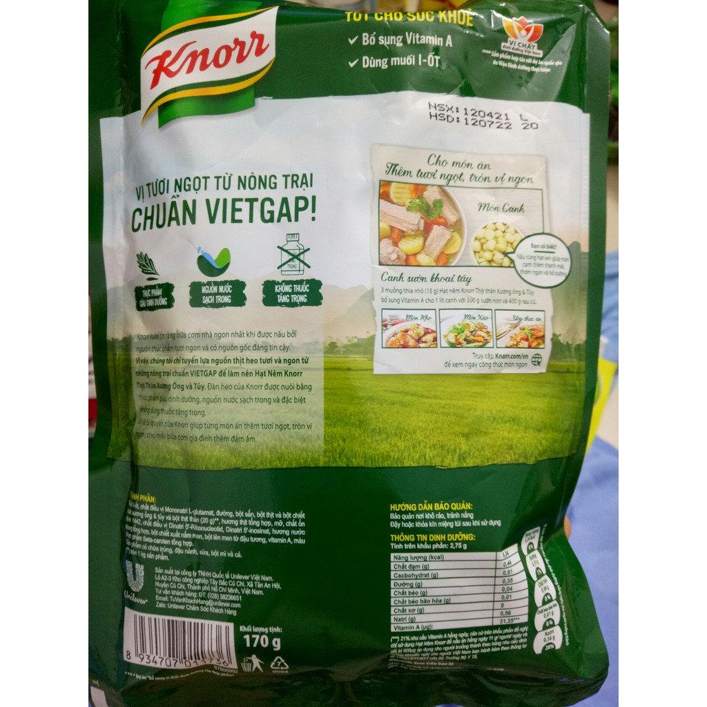 Hạt nêm Knorr, gói 170g