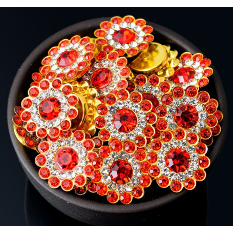 10 center bông hoa đá làm phụ kiện thời trang