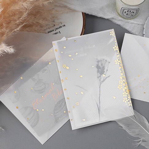 Bộ 3 phong bì nhũ kim vàng (PB09)