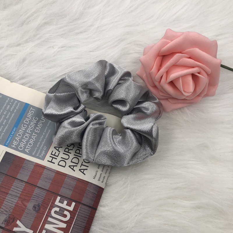 [FLASH SALE]Scrunchies dây buộc tóc vải cột tóc vải trơn bóng hot trend Hàn Quốc bán buôn bán sỉ