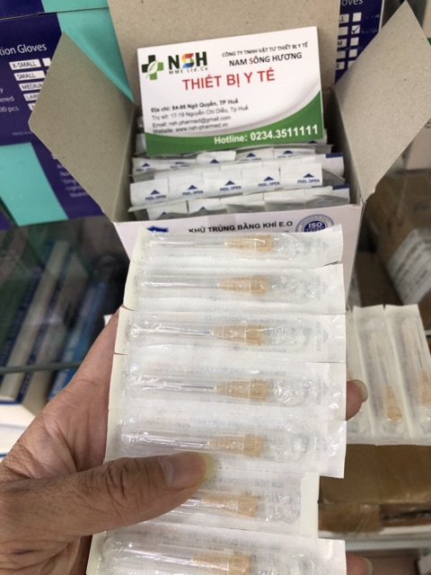 ❤Hộp 100 cây Đầu bơm kim tiêm ép vỉ 26g VINAHANCOOK ĐẦU KIM TIÊM SẠC LẤY THUỐC SỬ DỤNG 1 LẦN 26G của VINAHANCOOK