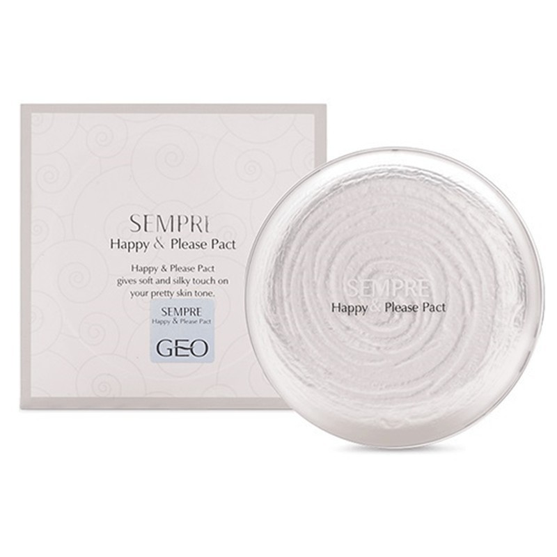 Phấn phủ Geo Sempre Happy &amp; Please Pact (Geo trắng)