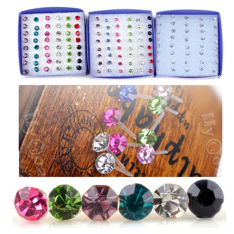50 Phong Cách!!! Bộ 6 / 12 / 20 Bông Tai Ngọc Trai Và Đá Rhinestone
