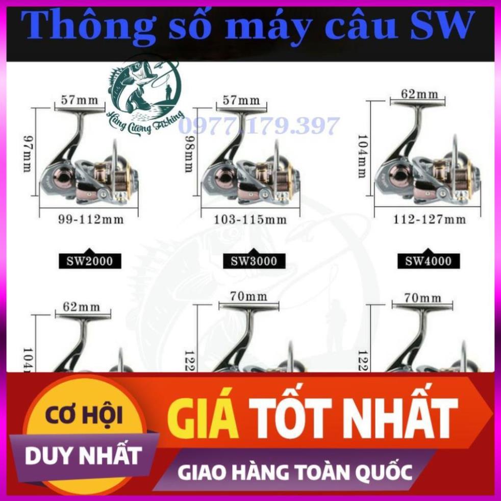 [Xả Kho 3 Ngày] Máy Câu Cá Deukio SW Độ Núm Tròn _Full Kim Loại_ Cực Chất,Siêu Khỏe