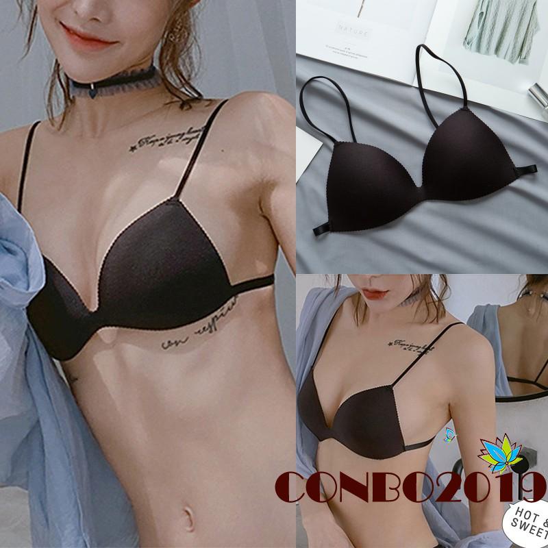 Áo ngực cổ V khoét sâu có 2 màu thời trang cho nữ