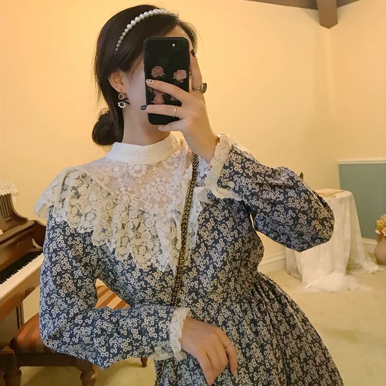 Đầm Tay Dài Phối Ren Hoa Thiết Kế Thanh Lịch Cho Nữ | BigBuy360 - bigbuy360.vn