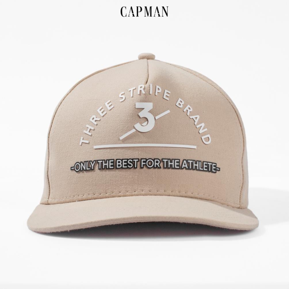 Mũ lưỡi trai CAPMAN chính hãng full box, nón kết nam snapback CM03 màu kem Xịn *