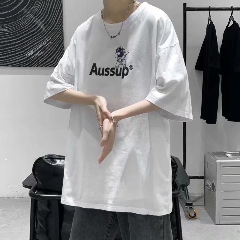 Áo thun tay ngắn dáng rộng in họa tiết phong cách cổ điển thời trang dành cho nam và nữ cỡ M-5XL