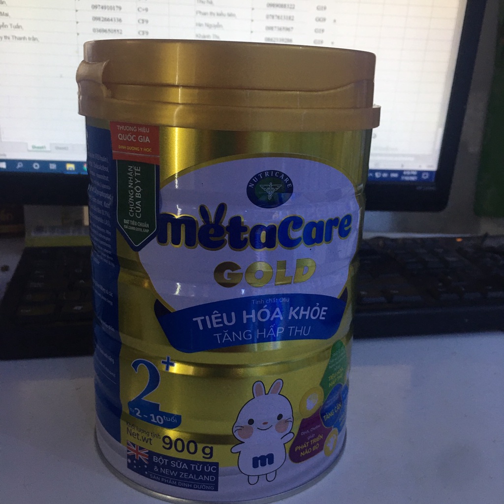 Sữa bột Metacare Gold số0+, 1+, 2+ Lon 900g Date 2023