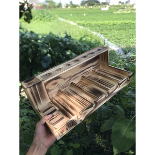 khay gỗ đựng tông đơ
