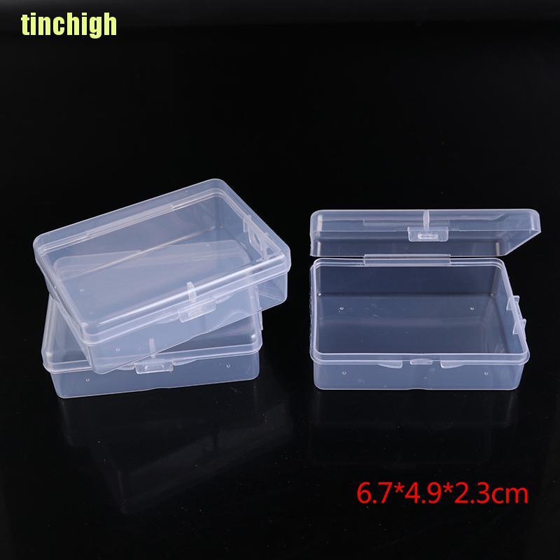 Bộ 10 Hộp Nhựa Trong Suốt Hình Chữ Nhật Đựng Đồ Tiện Dụng