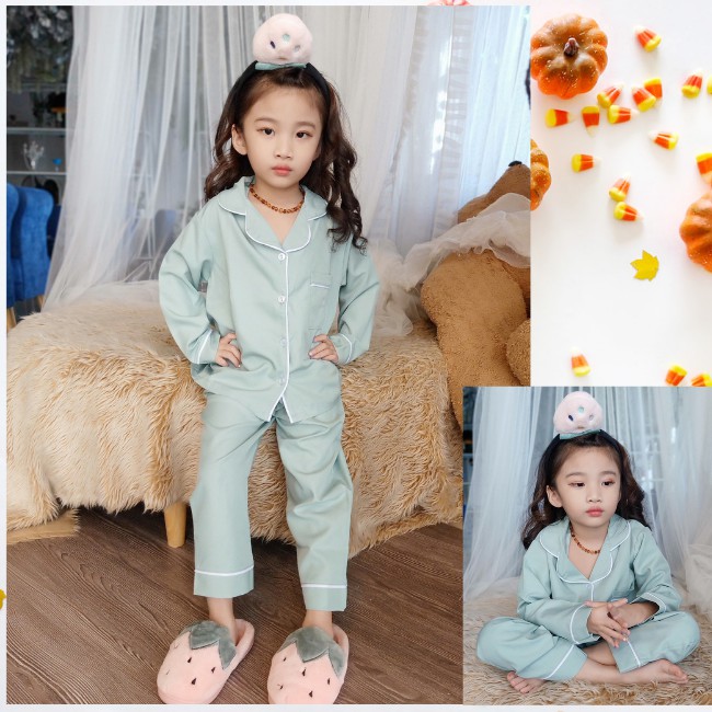 đồ bộ pijama cho bé trai và bé gái vải kate lụa xinh xắn thiết kế đáng yêu và cá tính 0193