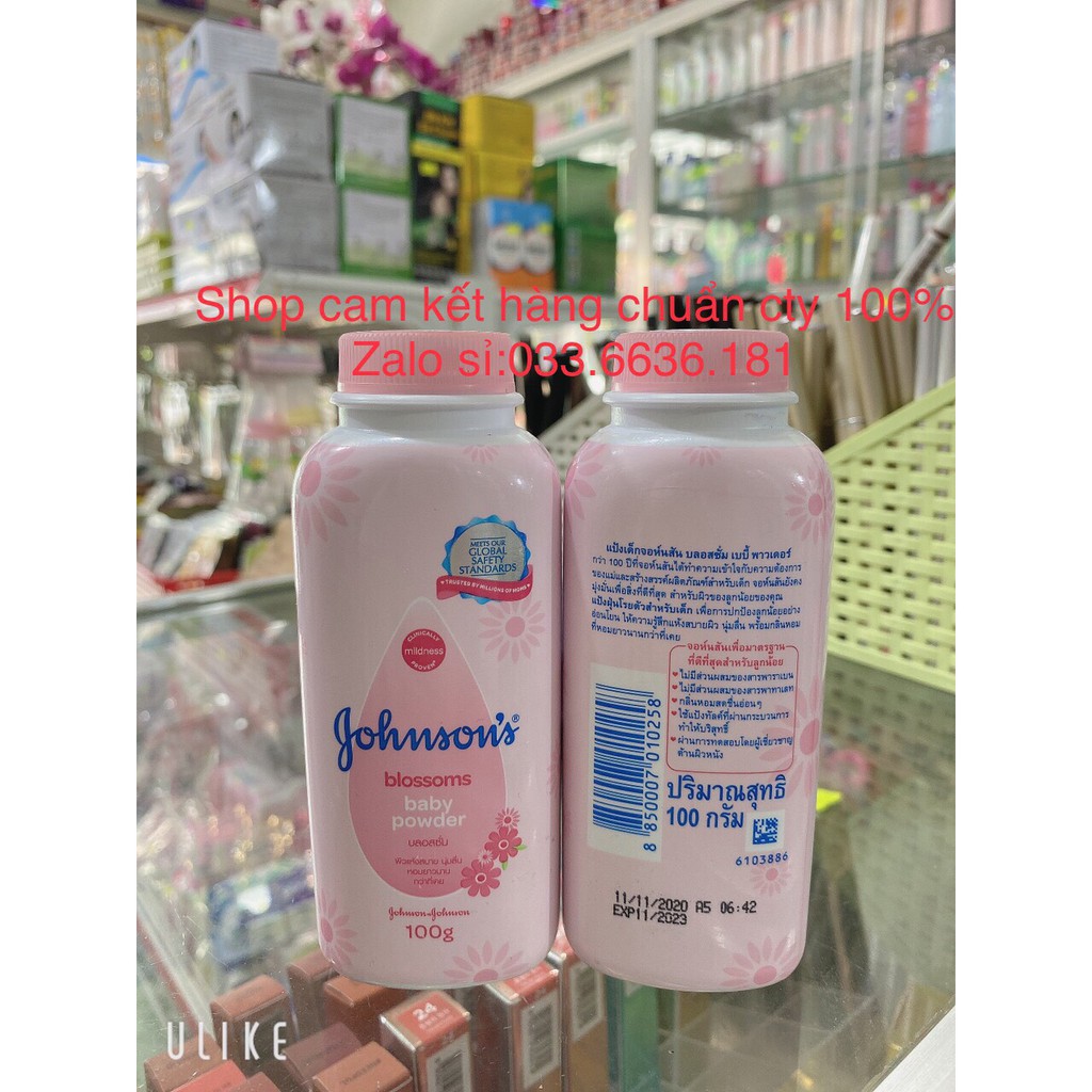 phấn hồng JOHNSON'S BABY POWDER 100g [chuẩn hàng cty 100%]