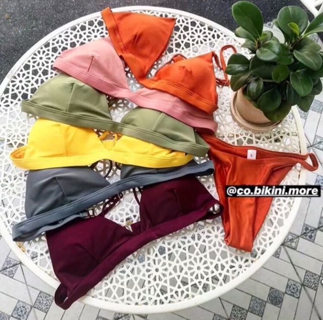 [BKN94] &lt;ÂU&gt; SET BIKINI 10 MÀU QUẦN THONG/LỌT KHE [ĐEN/XANH/ĐỎ/CAM/HỒNG/TÍM/VÀNG/TRẮNG]