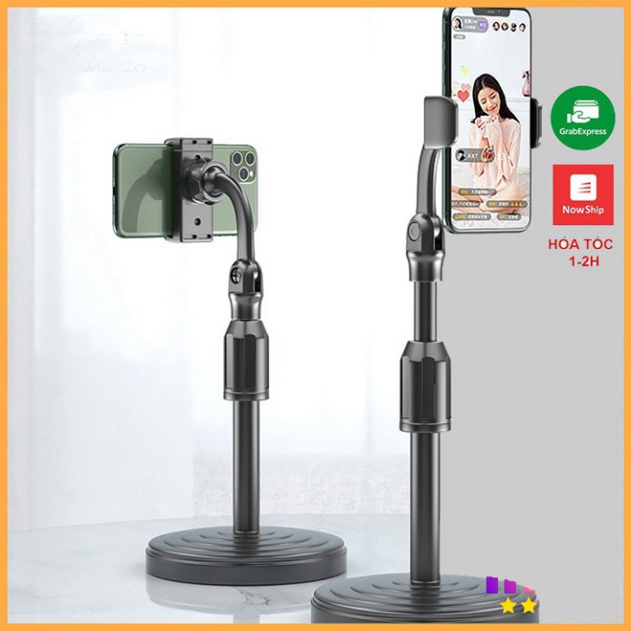 Giá Đỡ Kẹp 1 Điện Thoại Để Bàn,  livestream xem video Ổn Định Xoay 360 Độ dùng để Quay Phim Ghi Hình Đa Dụng TimShop