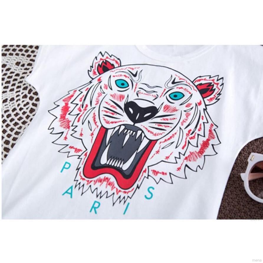 Đầm thun ngắn tay in hoạt hình xinh xắn cho bé gái