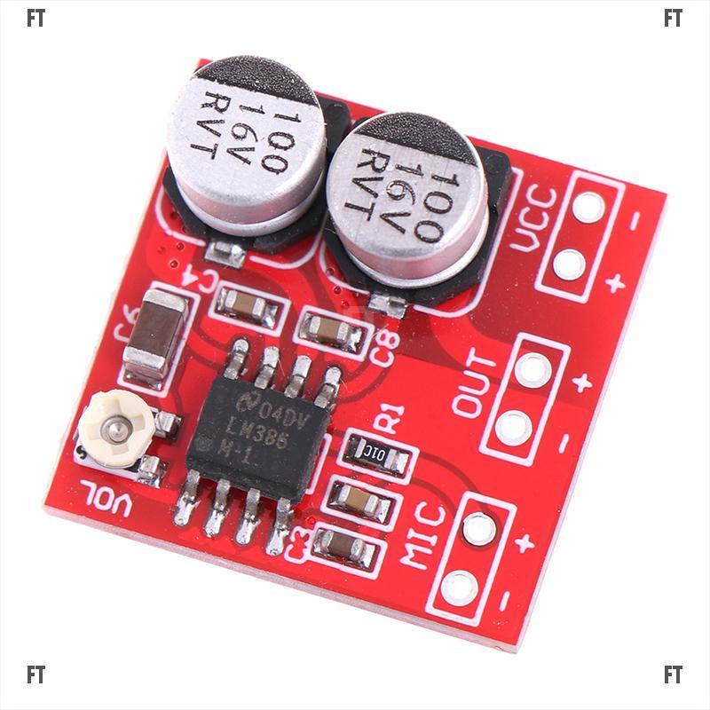 <FT> DC 5V-12V LM386 electret microphone power amplifier board gain 200 times mic amp