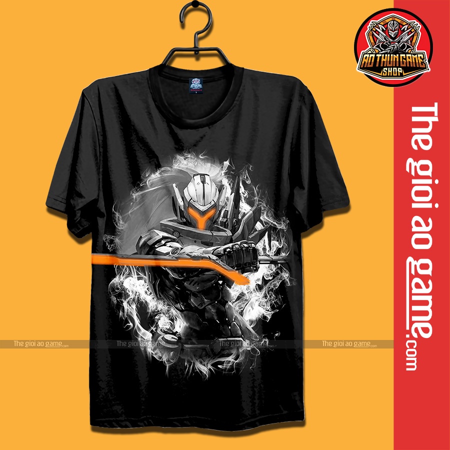 Áo LMHT , Áo Thun Liên Minh Huyền Thoại Yasuo Black Unisex Nam Nữ Tay Ngắn Forn Rộng Vải / Thegioiaogame.com