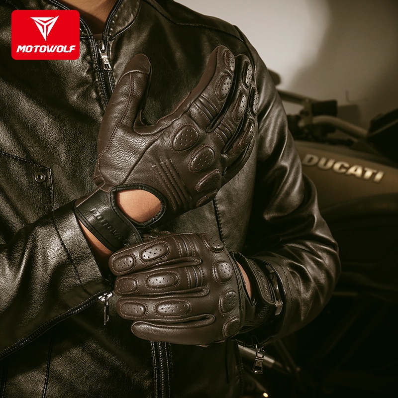 Găng tay da classic MOTOWOLF chính hãng MDL0311