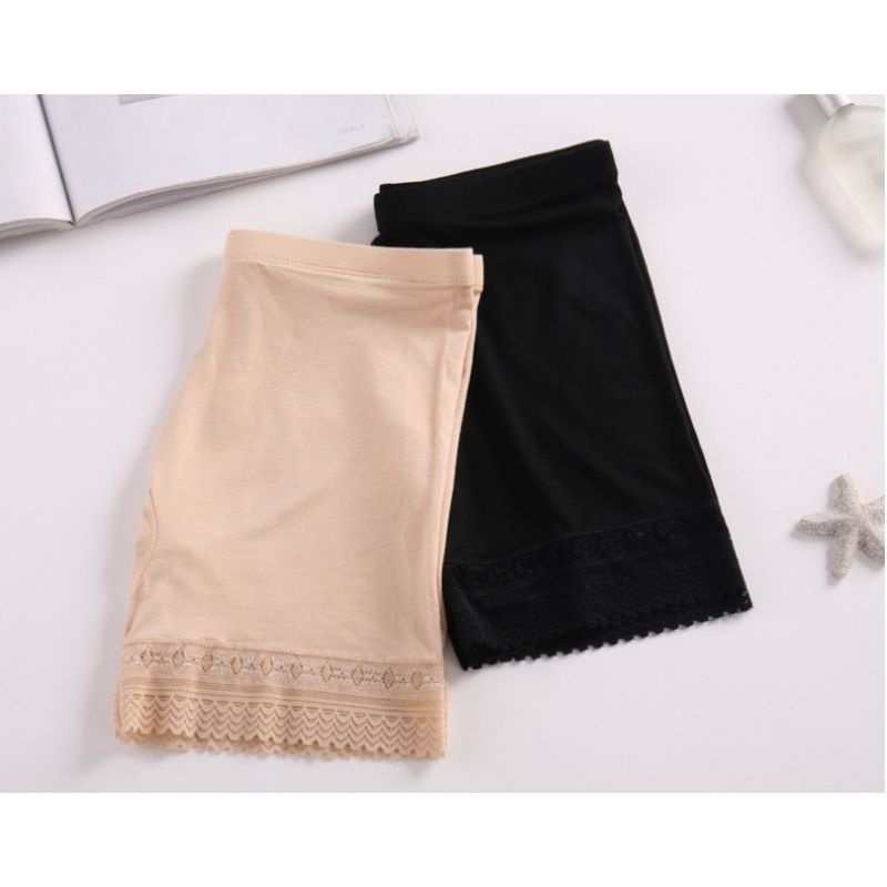 Quần mặc váy cotton phối ren from to