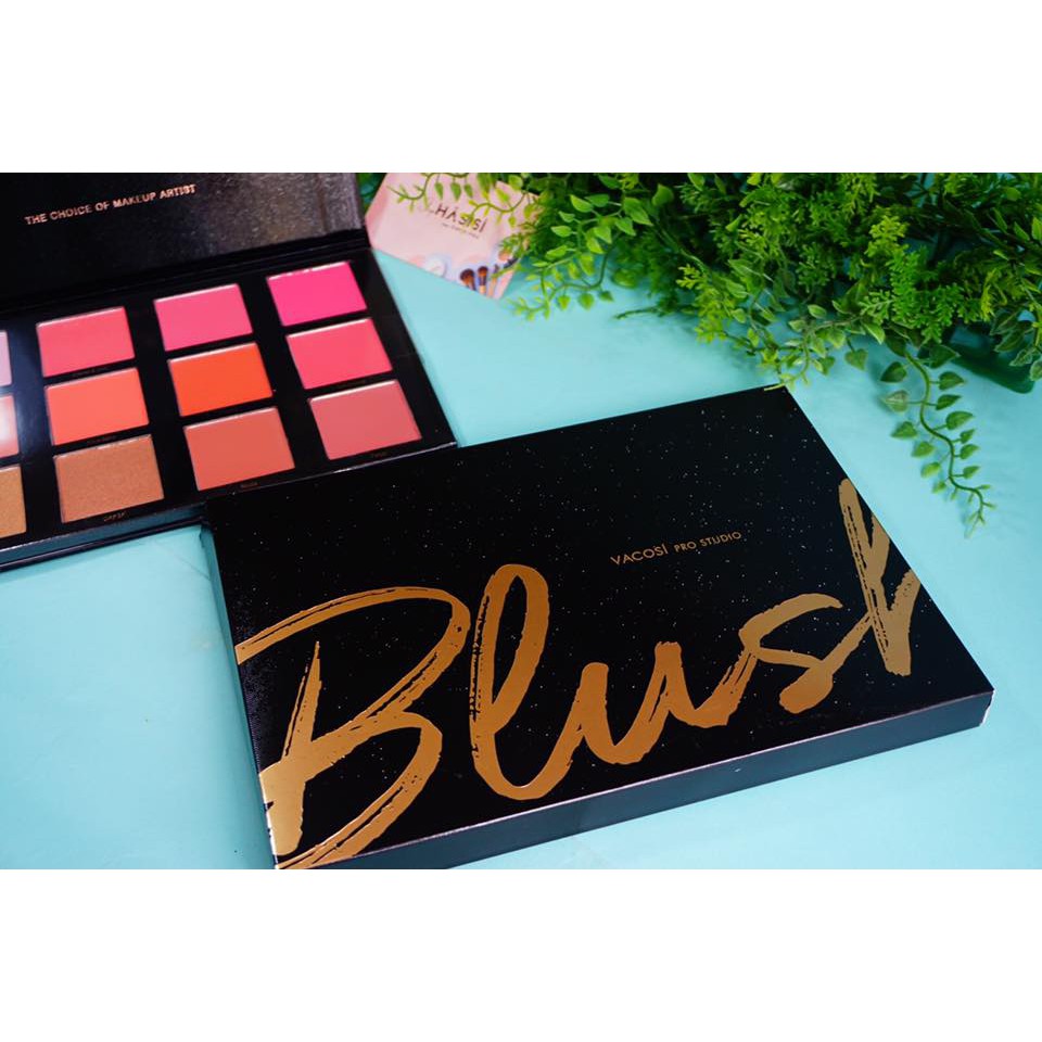 BẢNG MÁ HỒNG CHUYÊN NGHIỆP 12 Ô - 66BP BLUSH  -VACOSI PRO STUDIO BLUSH PALETTE