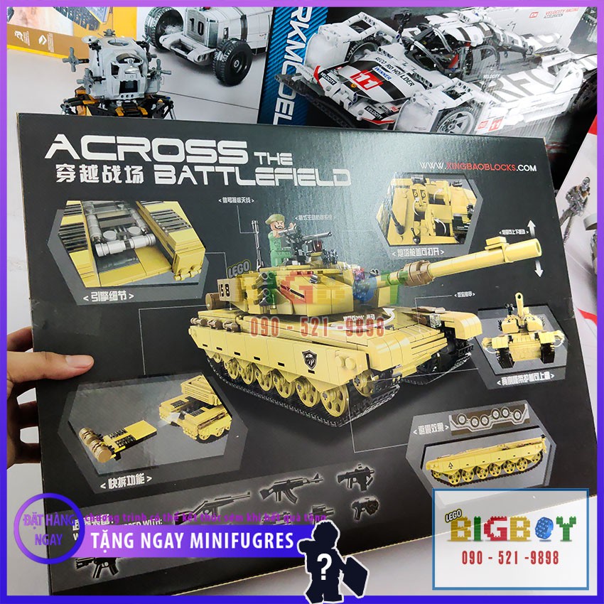 Lego Xe Tăng Bọc Thép Chiến Đấu Đồ Chơi Xing Bao 06021, 1340 PCS, Chất Liệu ABS Cao Cấp