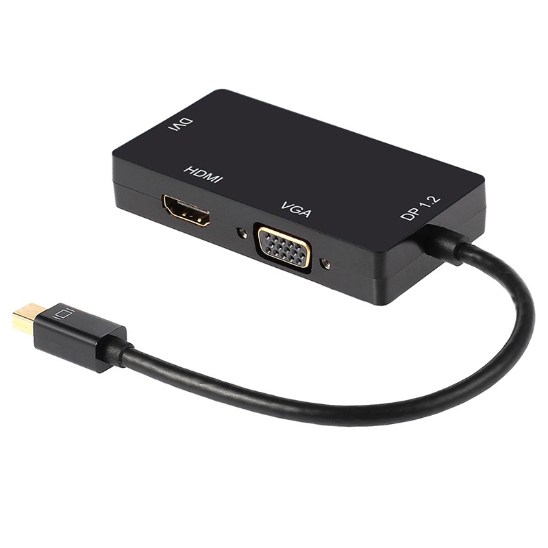 (E-C-S) Mini Display Port Thunderbolt To Dvi Vga Hdmi Adapter