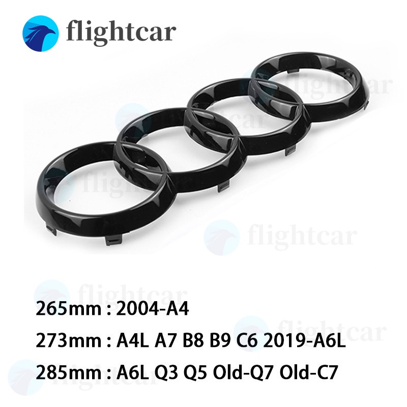 Logo 265mm 273mm 285mm Dán Trang Trí Xe Hơi Audi A4 A7 A4L A6L B8 B9 C6 Q3 Q5 Q7 C7