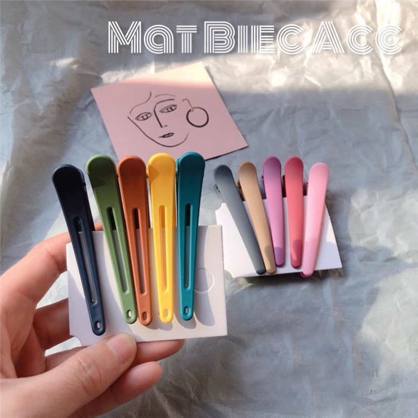 Kẹp Tóc, Kẹp Mỏ Vịt Màu Pastel Dễ Thương 7.5Cm