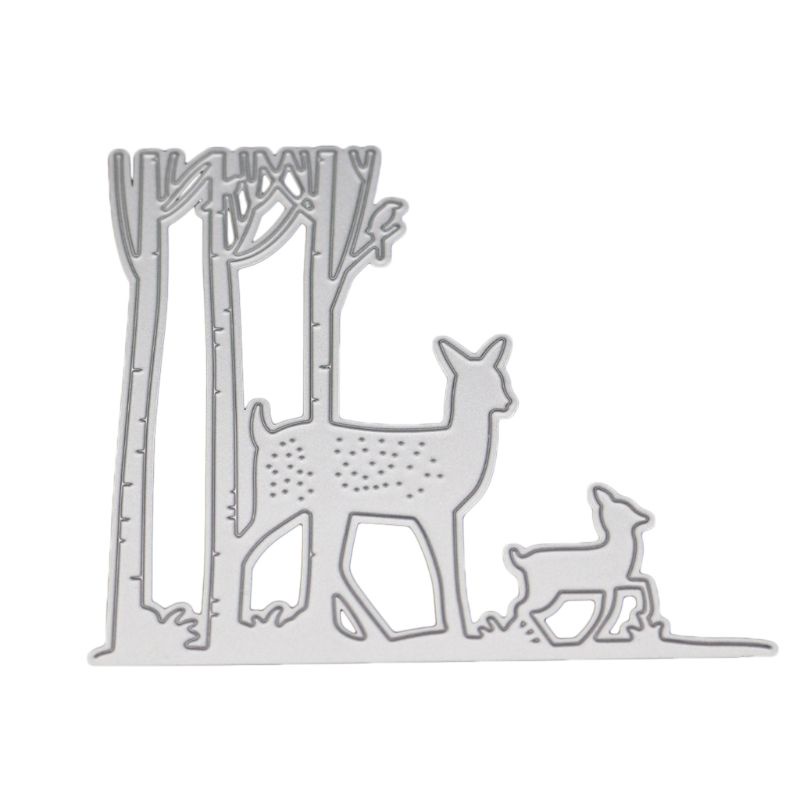 Khuôn Cắt Giấy Làm Từ Kim Loại Hình Chú Hươu Trang Trí Scrapbook