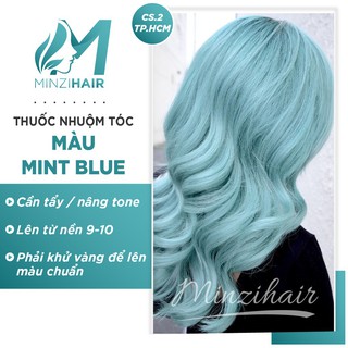 Thuốc nhuộm tóc mint blue | kèm tẩy tóc - minzihair