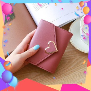 Ví nữ ngắn đẹp cầm tay mini nhỏ gọn bỏ túi nhiều ngăn dễ thương PQK