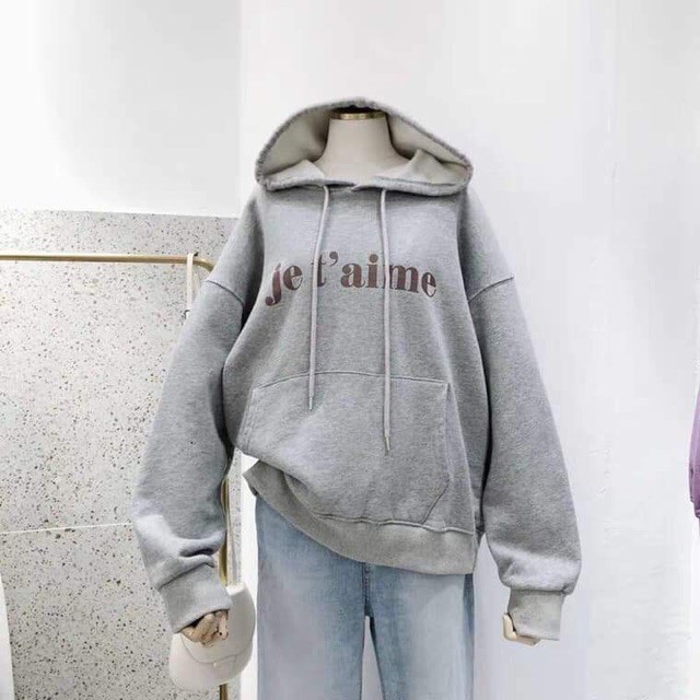 Áo hodie Jet aime CON nỉ ngoại