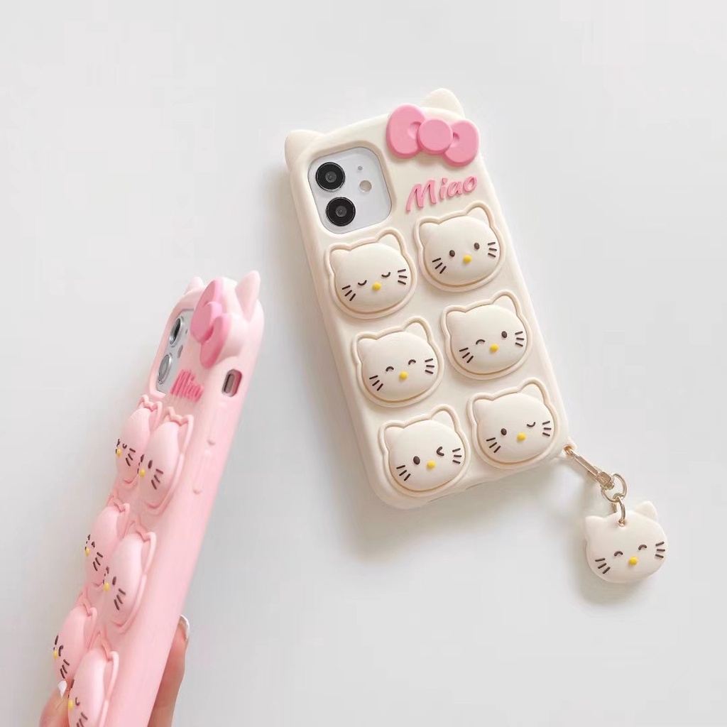 Ốp Điện Thoại Silicon Mềm Hình Mèo off-white 3D Cho Iphone 14 pro max 13 pro max 12 pro max 11 pro max xs max xr x 7 8 plus