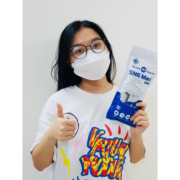 [SN94 - TÚI 10 CHIẾC ] Khẩu trang y tế cao cấp kháng khuẩn 4 lớp thoáng khí, lọc sạch bụi SN94 SNG Masks