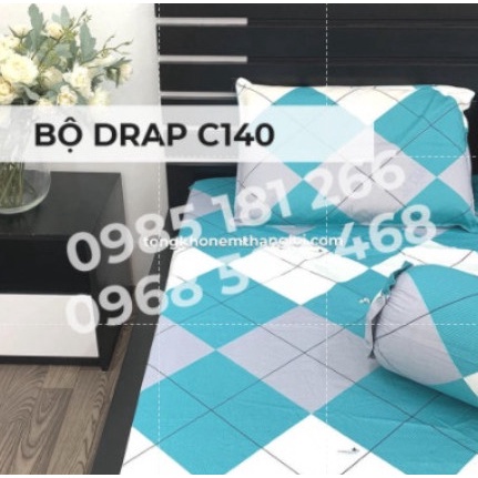 Bộ Drap Cotton Thắng Lợi chính hãng Mẫu C140 IN LOGO THẮNG LỢI vệ sinh dễ dàng