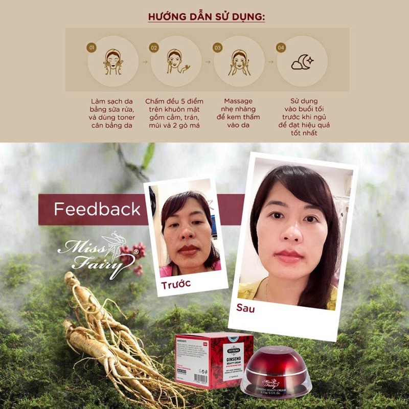KEM MISSFAIRY NHÂN SÂM DƯỠNG TÁI TẠO DA, CHỐNG LÃO HOÁ TINH CHẤT NHÂN SÂM - GINSENG