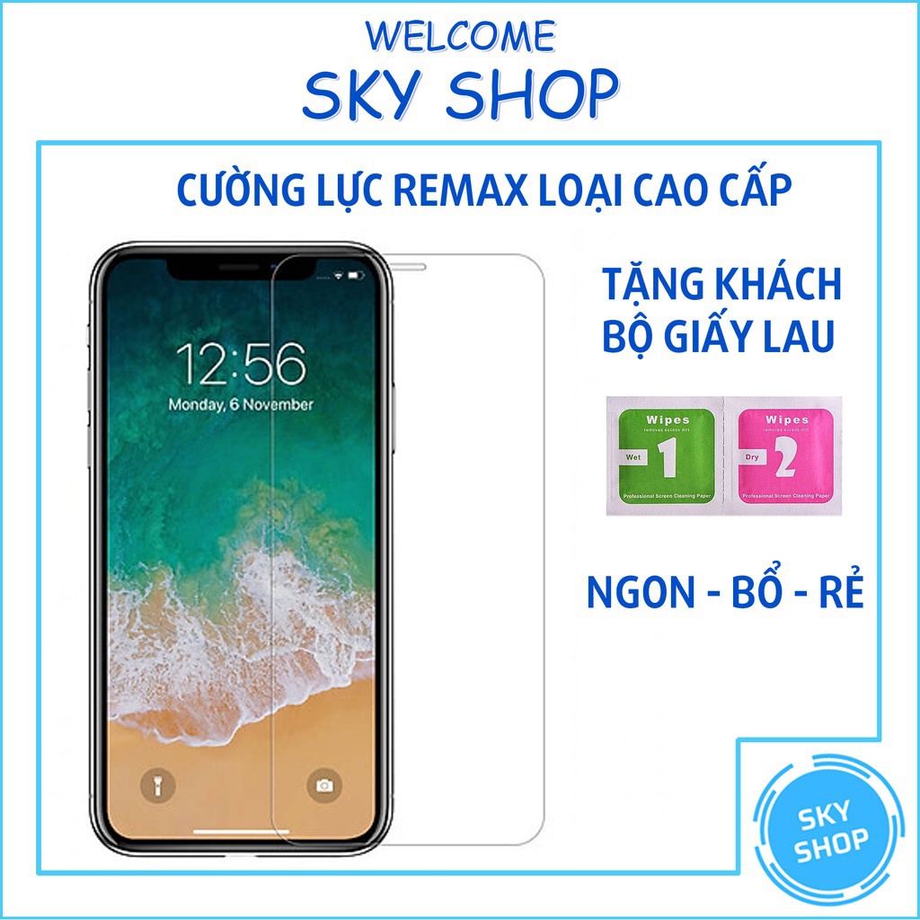 Kính Cường Lực Iphone Trong Suốt Không Có Viền Đen REMAX Cao Cấp 6/6s/7/7plus/8/8plus/x/xr/xs/11/12/13/14/pro/max/plus