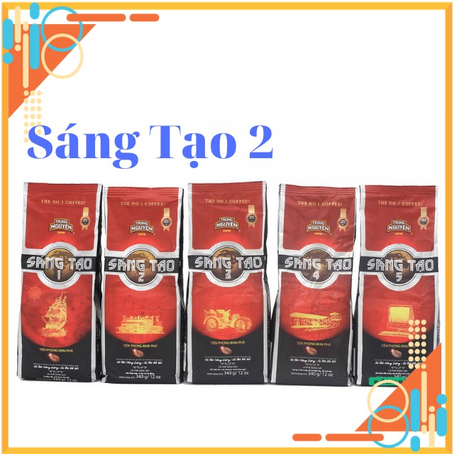 [combo 10 gói] Cafe sáng tạo 2, Cà Phê Trung Nguyên Sáng Tạo 2, Cafe Pha Phin, Thơm Ngon