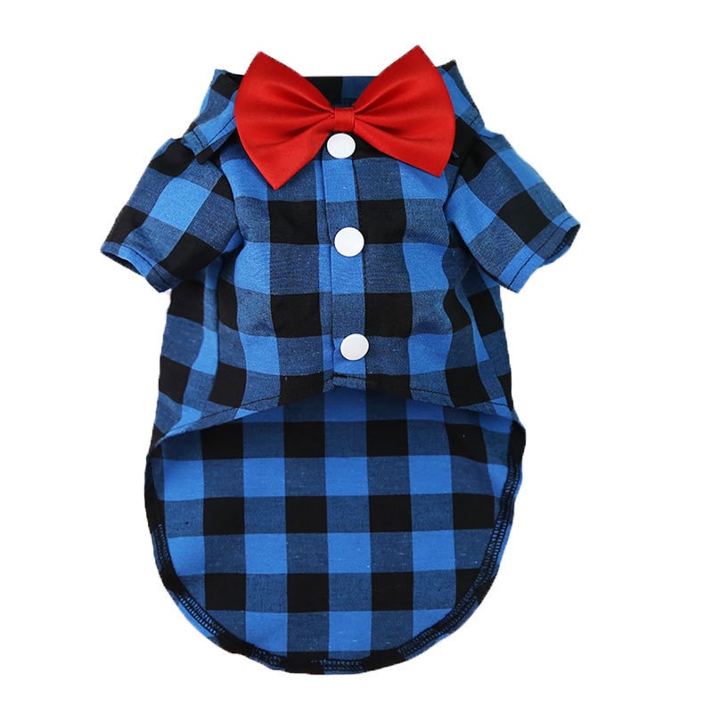 Áo Vest Kẻ Sọc Đính Nơ Kiểu Pháp Dễ Thương Cho Thú Cưng