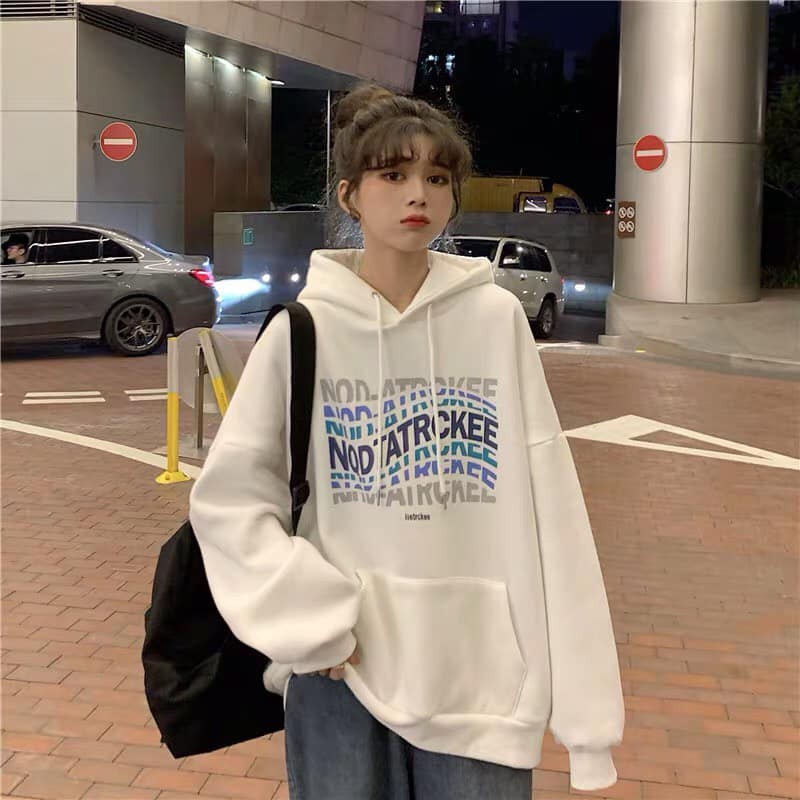 Áo nỉ hoodie chữ lượn sóng | BigBuy360 - bigbuy360.vn