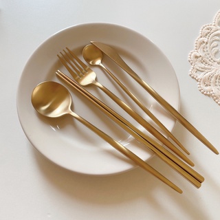 Bộ dao kéo bằng thép không gỉ HERA Muỗng mờ Nĩa Đũa Bít tết Dao Muỗng cà phê