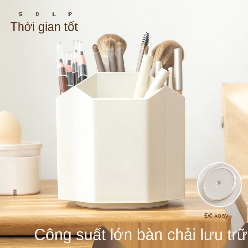 Hộp lưu trữ bàn chải trang điểm xoay nâng cao làm đẹp lông mày bút chì đánh bóng mắt lưu trữ giá trị cao ròng người nổi